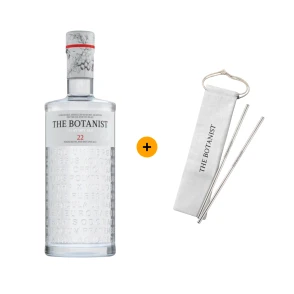 Výhodný balíček 1 ks The Botanist Dry Gin 0,7 L 46% + 2 ks nerezových brček The Botanist