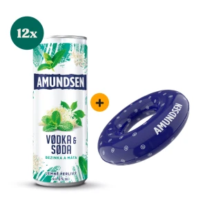 Výhodný balíček 12ks Amundsen & Soda, Bezinka a Máta RTD 0,25 L 6% + Kruh