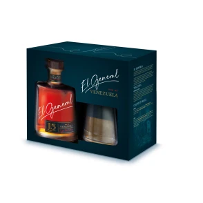 El General 0,7 L 40 % dárkové balení se skleničkou 