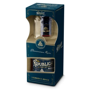 Božkov Republica Solera 0,5 L 38% dárkové balení se skleničkou