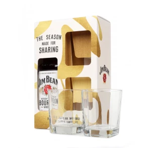 Jim Beam White s 2 skleničkama 0,7L 40%