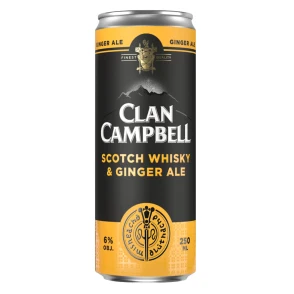 Clan Campbell Scotch Whisky & Ginger Ale RTD 0,25 L 6%