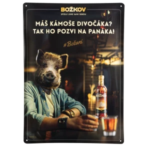 Plechová cedule Božkov "Divočák"