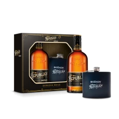 Božkov Republica Exclusive 0,5 L 38% dárkové balení  s placatkou