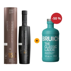 Druhá láhev za půlku Octomore 15.2 0,7 L 57,9% + Bruichladdich The Classic Laddie 0,7 L 50%