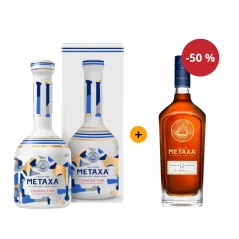 Druhá láhev za půlku Metaxa Grande Fine 0,7 L 40% + Metaxa 12* 0,7 L 40%