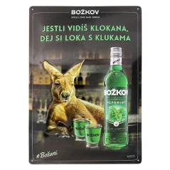 Plechová cedule Božkov "Klokan"
