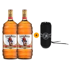 Výhodný balíček 2 ks Captain Morgan Spiced Gold Barrel 1,5 L 35% + Reproduktor