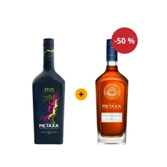 Druhá lahev za půlku Metaxa Zeus 12* LE 0,7 L 40% + Metaxa 12* 0,7 L 40%