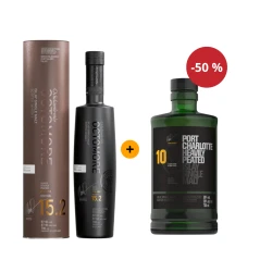 Druhá láhev za půlku Octomore 15.2 0,7 L 57,9% + Bruichladdich Port Charlotte 10YO 0,7 L 50%