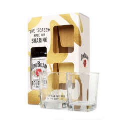 Jim Beam White s 2 skleničkama 0,7L 40%
