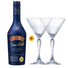 Výhodný balíček Baileys Chocolate 0,5 L 15,7% + premium skleničky martini