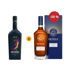 Druhá lahev za půlku Metaxa Zeus 12* LE 0,7 L 40% + Metaxa 12* 0,7 L 40%