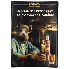 Plechová cedule Božkov "Divočák"