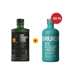 Druhá láhev za půlku Bruichladdich Port Charlotte 10YO 0,7 L 50% + Bruichladdich The Classic Laddie 0,7 L 50%