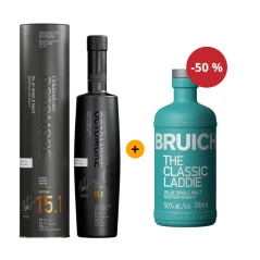Druhá láhev za půlku Octomore 15.1 0,7 L 59,1% + Bruichladdich The Classic Laddie 0,7 L 50%