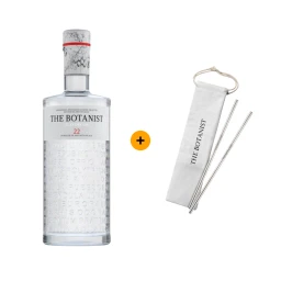 Výhodný balíček 1 ks The Botanist Dry Gin 0,7 L 46% + 2 ks nerezových brček The Botanist