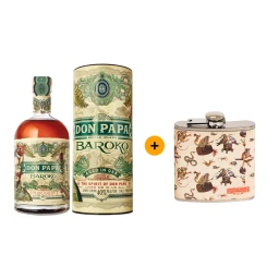 Výhodný balíček Don Papa Baroko v tubě a placatka