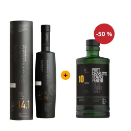 Akce: Druhá láhev za půlku Octomore 14.1 0,7 L 59,6% + Bruichladdich Port Charlotte 10YO 0,7 L 50%