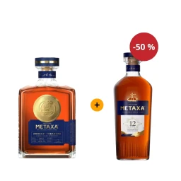 Akce: Druhá láhev za půlku Metaxa Angels Treasure 0,7 L 42,5% + Metaxa 12* 0,7 L 40%