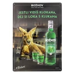 Plechová cedule Božkov "Klokan"