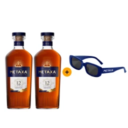 Výhodný balíček 2 ks Metaxa 12* 0,7 L 40% a sluneční brýle Metaxa
