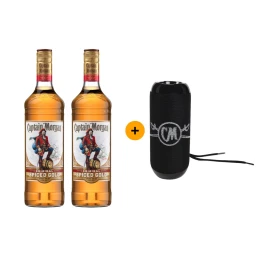 Výhodný balíček 2 ks Captain Morgan Spiced Gold 0,7 L 35% + Reproduktor