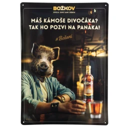 Plechová cedule Božkov "Divočák"