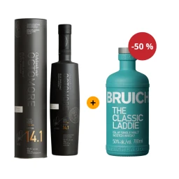Akce: Druhá láhev za půlku Octomore 14.1 0,7 L 59,6% + Bruichladdich The Classic Laddie 0,7 L 50%