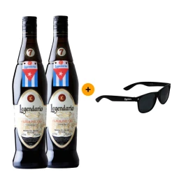 Výhodný balíček 2 ks Legendario Elixir de Cuba 0,7 L 34% + Sluneční brýle Legendario