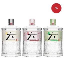 Výhodný balíček 1 ks Roku Gin 0,7 L 43% + 1 ks Roku Gin Sakura 0,7 L 43% + 1 ks Roku Gin Noryo Tea 0,7 L 43%